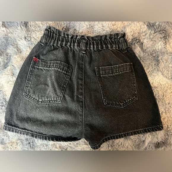 BDG Black Paper bag Jean Shorts Elastic Waist - Picture 3 of 3